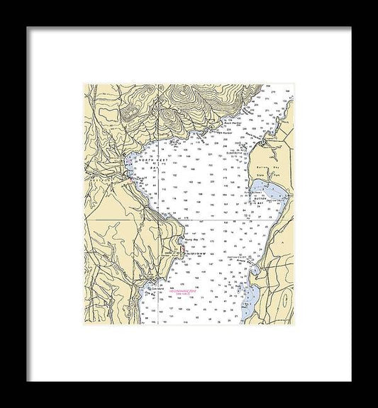 A beuatiful Framed Print of the Westport-Lake Champlain  Nautical Chart by SeaKoast