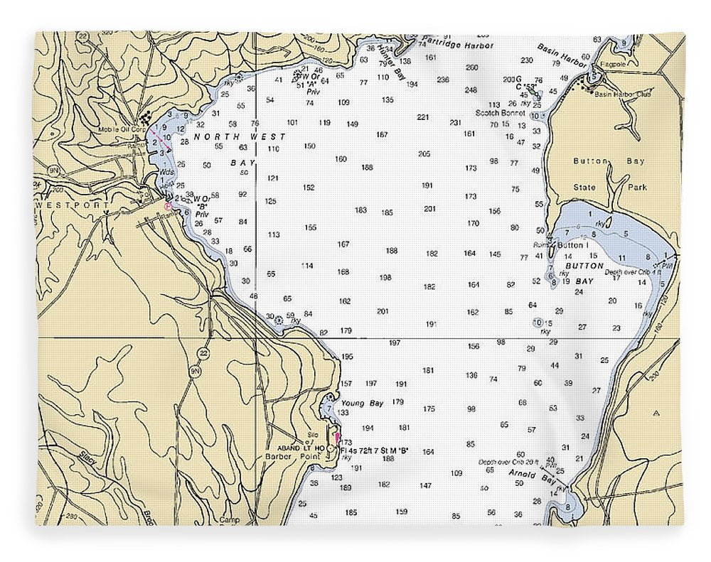 Westport-lake Champlain  Nautical Chart - Blanket