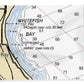 Whitefish Bay-lake Michigan Nautical Chart - Bath Towel