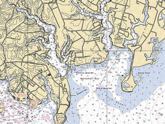 Whitehall Bay Maryland Nautical Chart Puzzle