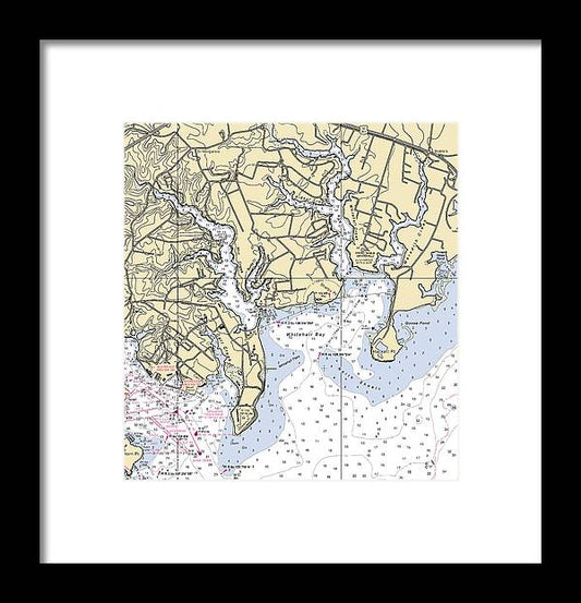 A beuatiful Framed Print of the Whitehall Bay-Maryland Nautical Chart by SeaKoast