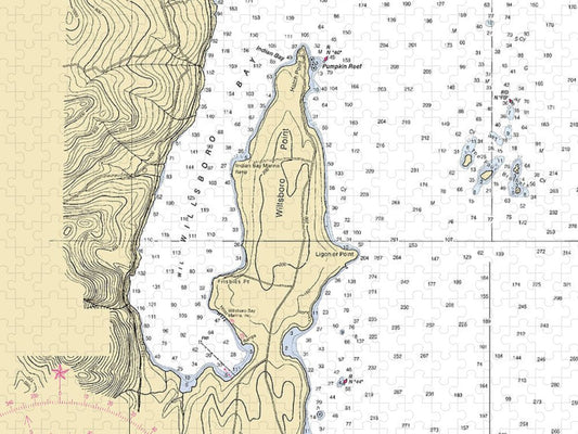 Willsboro Bay Lake Champlain  Nautical Chart Puzzle