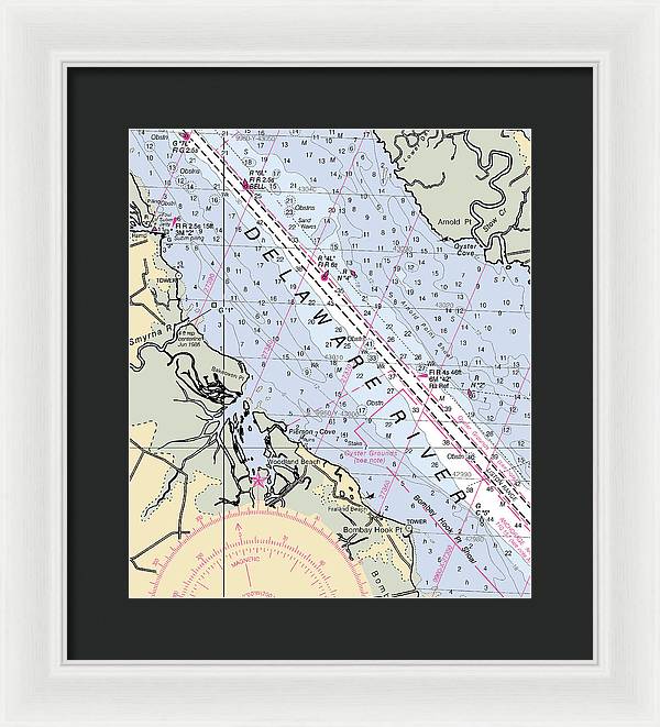 Woodland Beach-delaware Nautical Chart - Framed Print
